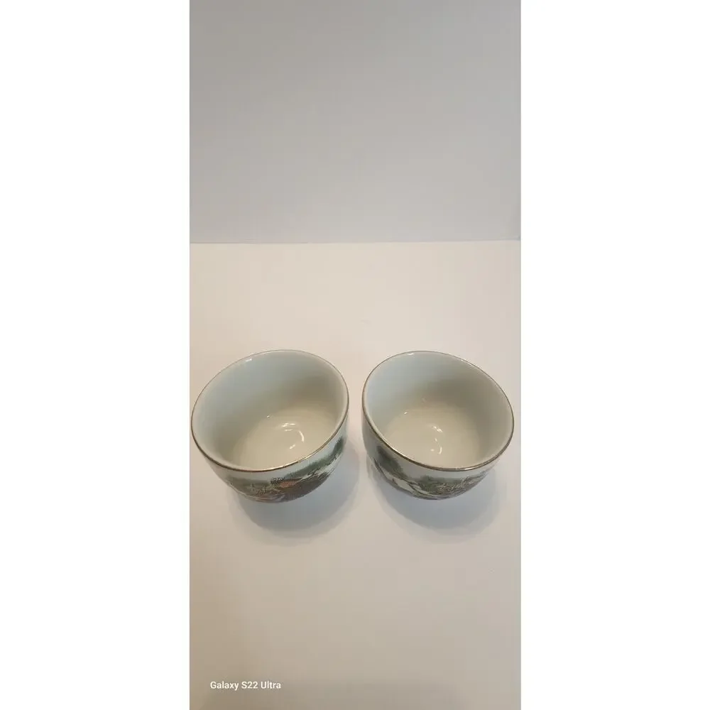 Vintage Japanese Tea Cups Aet Of 2